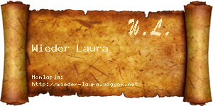 Wieder Laura névjegykártya